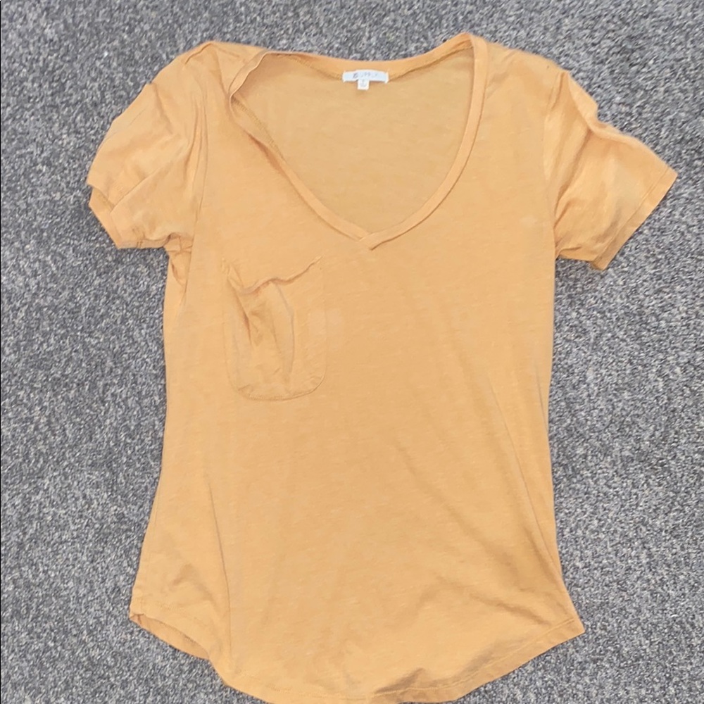 Z Supply Orange Fitted Short Sleeve Tee